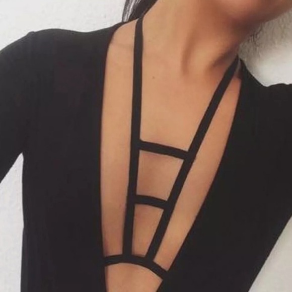 NWT Leela Sexy Strappy elastic harness Lingerie - Picture 1 of 5